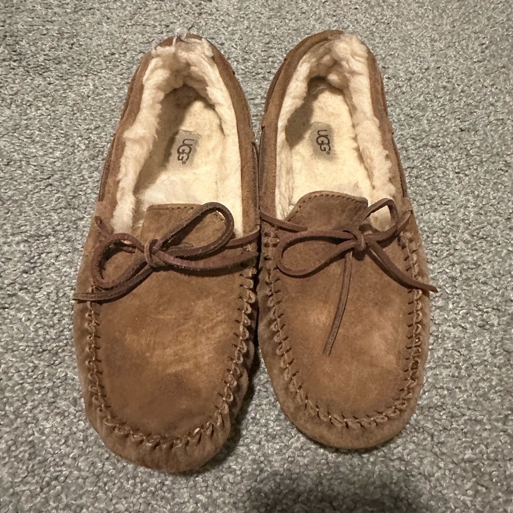 Brown UGG moccasins